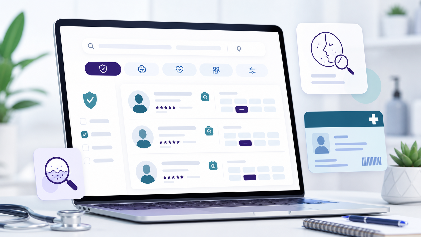 Patient-friendly online search for a dermatologist that accepts Medicaid