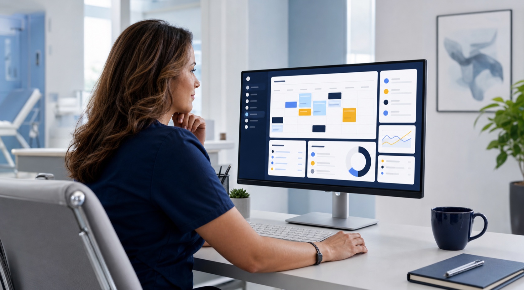 Practice operations manager evaluating patient experience software alternatives