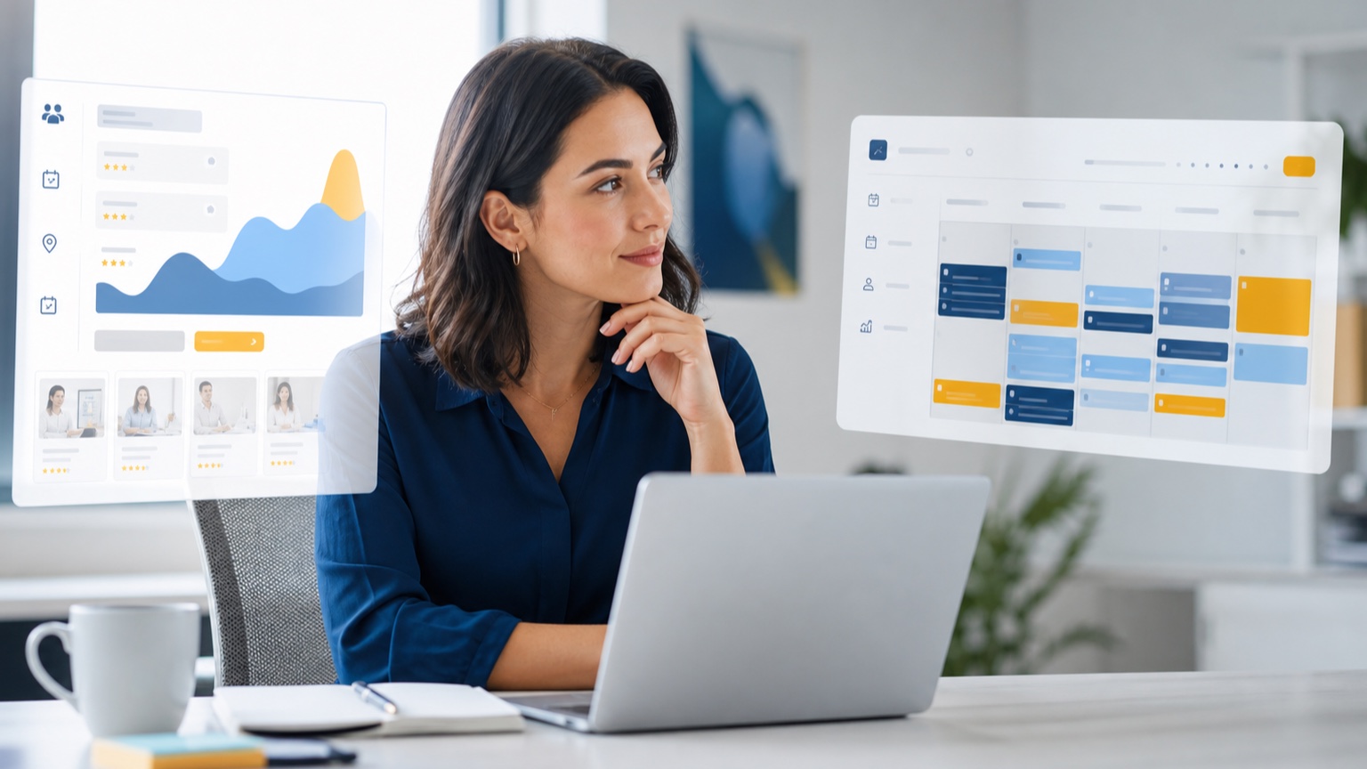 Practice manager comparing patient acquisition and scheduling operations