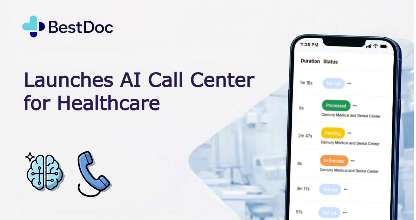 BestDoc launches AI Call Center for Healthcare